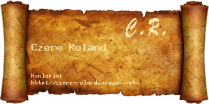 Czere Roland névjegykártya